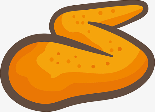 卡通手绘鸡翅素材_卡通手绘鸡翅图片元素-觅元素