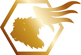 金褐色长翅膀狮子LOGO