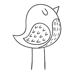 可爱的鸟简笔画