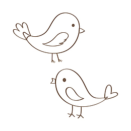 简单线条鸟儿简笔画