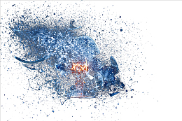 蓝色互联网科技粒子元素