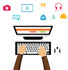 操作电脑网上冲浪