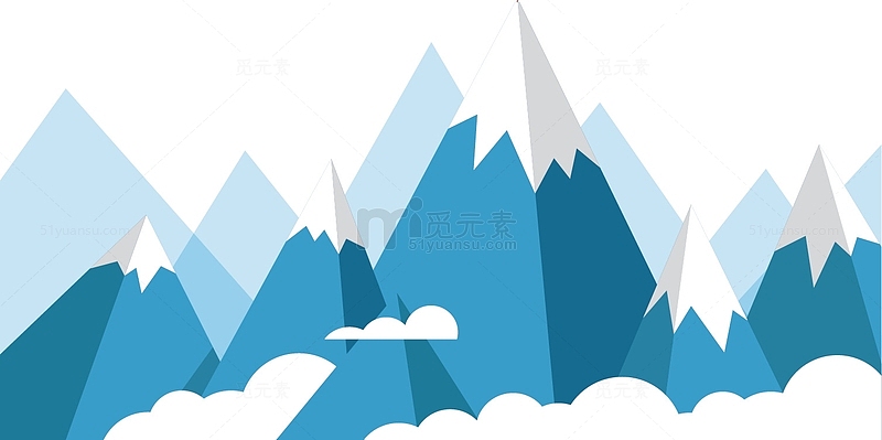 矢量图蓝色的冰山