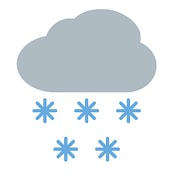 蓝色下雪天气图标