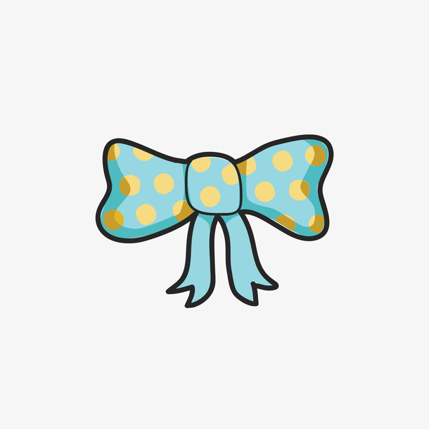 卡通蝴蝶结矢量图下载