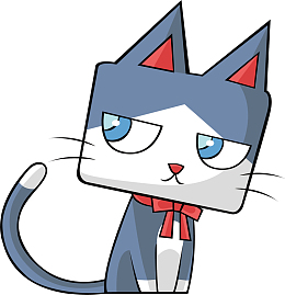 矢量图忧郁的小猫咪