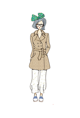 带蝴蝶结的女孩