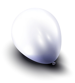 儿童节一只白色气球