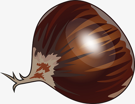 卡通栗子aipng新鲜板栗矢量插画png栗子鲜肉粽微距特写epspng矢量卡通