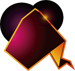 矢量彩色创意发光光晕标签