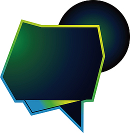 矢量绿色发光边框标签素材