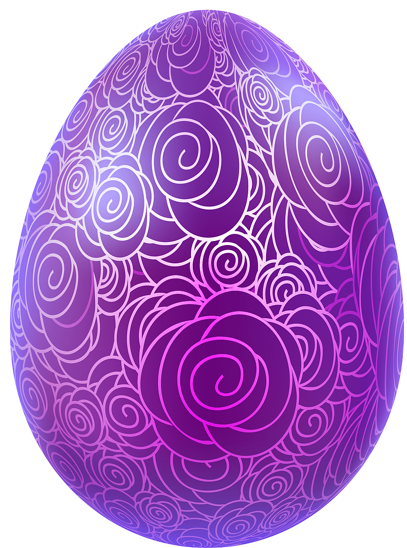 复活节紫色花纹彩蛋