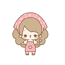 卡通小清新风格的厨娘