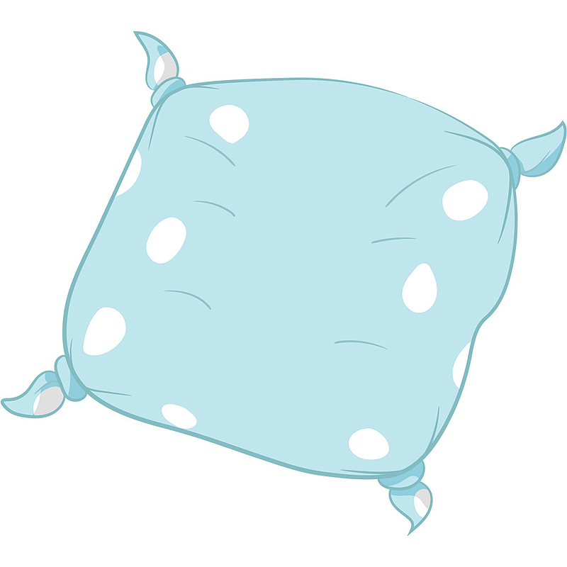 卡通蓝色的抱枕设计