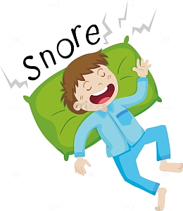 睡觉打呼噜的男孩