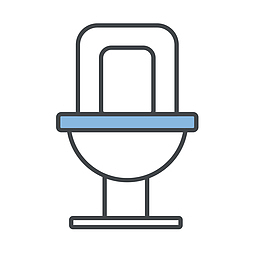 马桶图标清新免抠素材