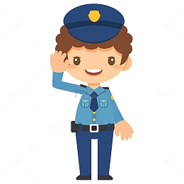 卡通海关人员免抠素材