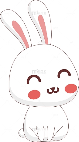 可爱兔子矢量下载