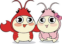 小龙虾公仔矢量png