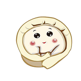 可爱的卡通馄饨