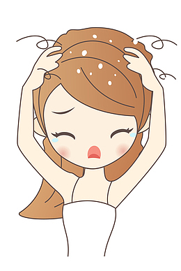 烦恼头屑女孩