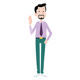 扁平化矢量招聘人员素材