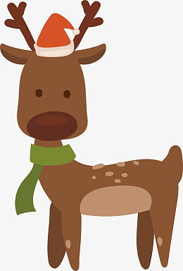 可爱的圣诞驯鹿