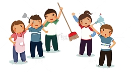 手绘可爱卡通人物插图五一劳动节