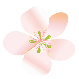 手绘一朵桃花