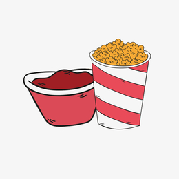 手绘卡通肯德基甜辣酱