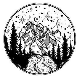 星空黑白花臂图案