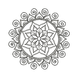 矢量圆形印花