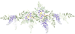 手绘清新紫色碎花花草