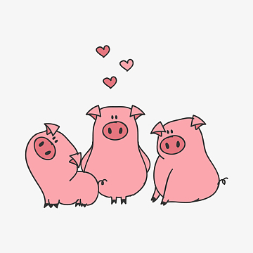 卡通小猪免抠素材