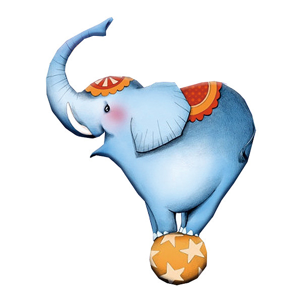 卡通表演的大象动物设计