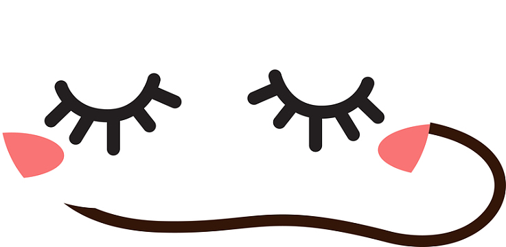 白色可爱手绘眼罩