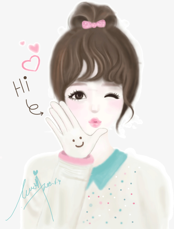 卡通可爱小女生素材免费下载_觅元素