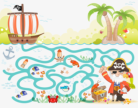 海盗迷宫装饰素材