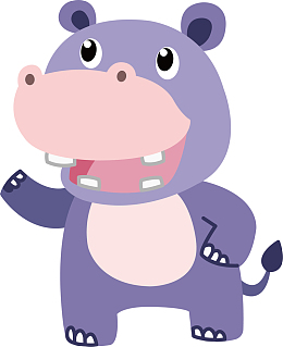 卡通河马PNG下载