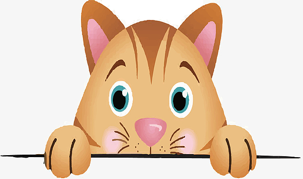 偷偷躲起来的小猫