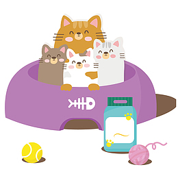 矢量卡通猫