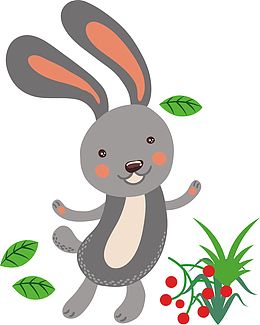 卡通动物兔八哥插画矢量素材
