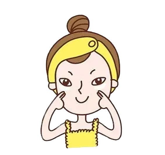 洗脸长痘痘可爱小女孩