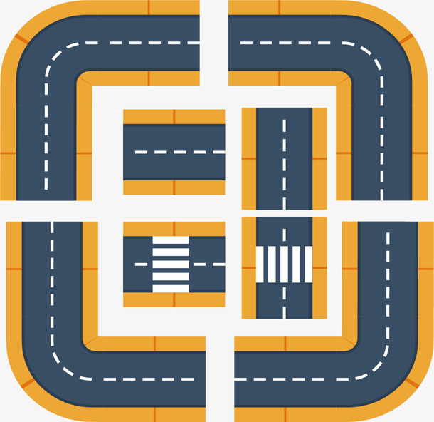 矢量手绘操场跑道