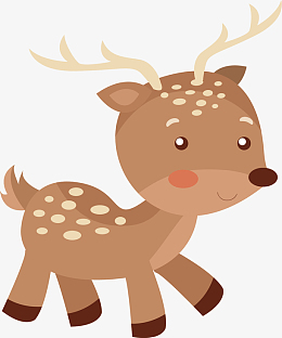 卡通梅花鹿png下载