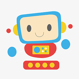 卡通手绘可爱的机器人