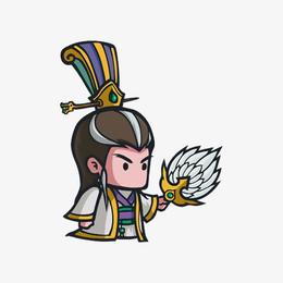 可爱的卡通三国人物诸葛亮插画免