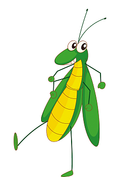 黑蚂蚱手绘卡通素材-黑蚂蚱png图片下载-觅元素