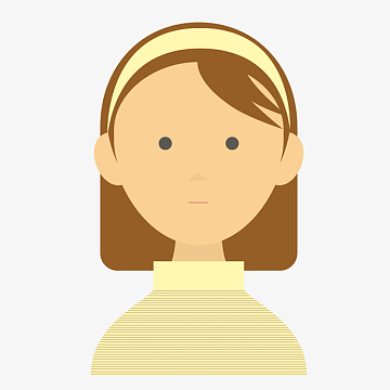 卡通手绘女生头像