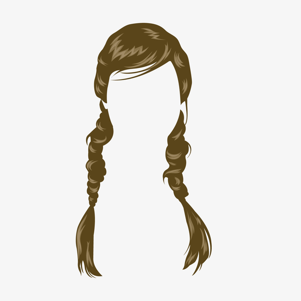 可爱少女风女假发免抠素材免费下载_觅元素51yuansu.com